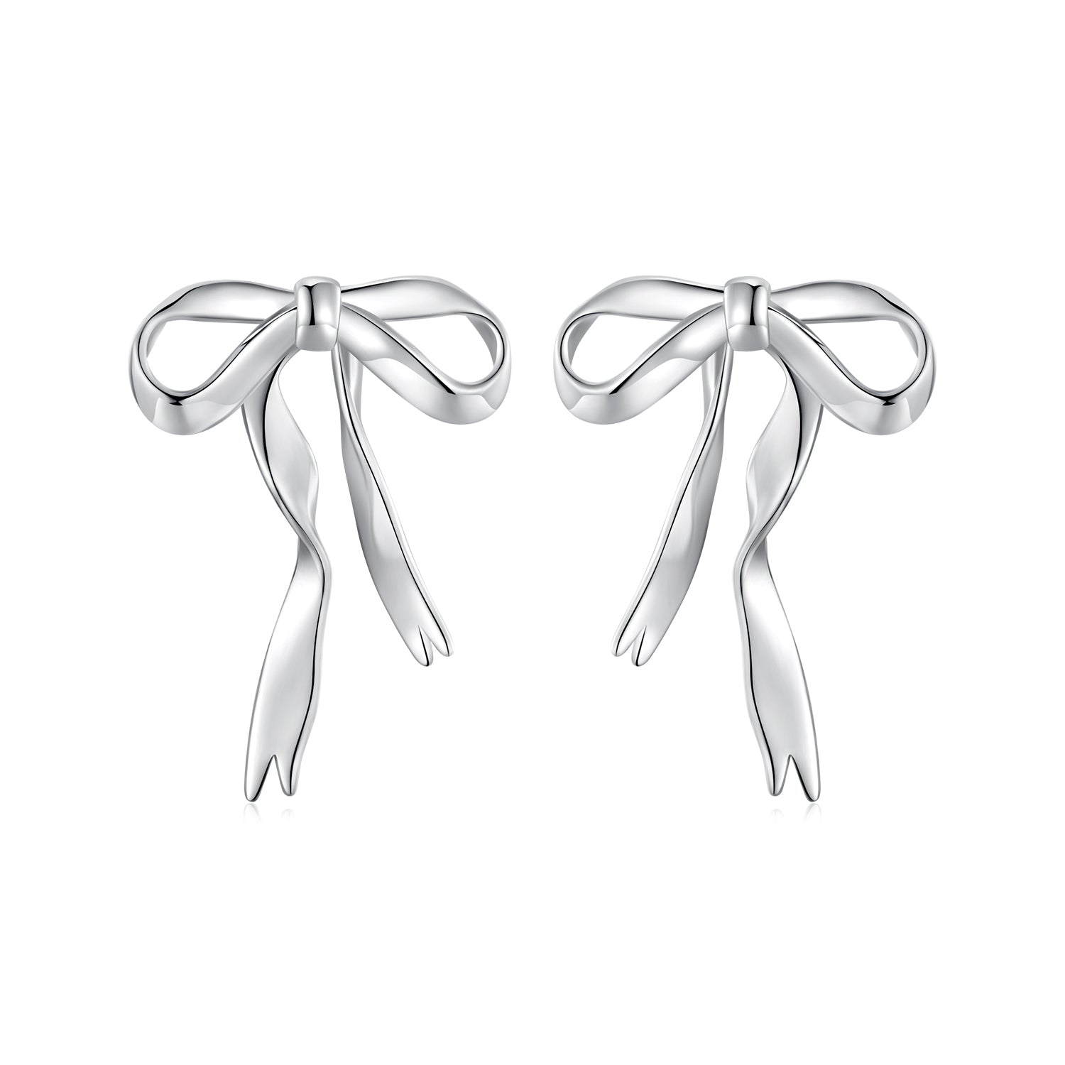 925 Sterling Silver Earrings with White Gold Plating - 1.8x1.3cm for Women DestGlow