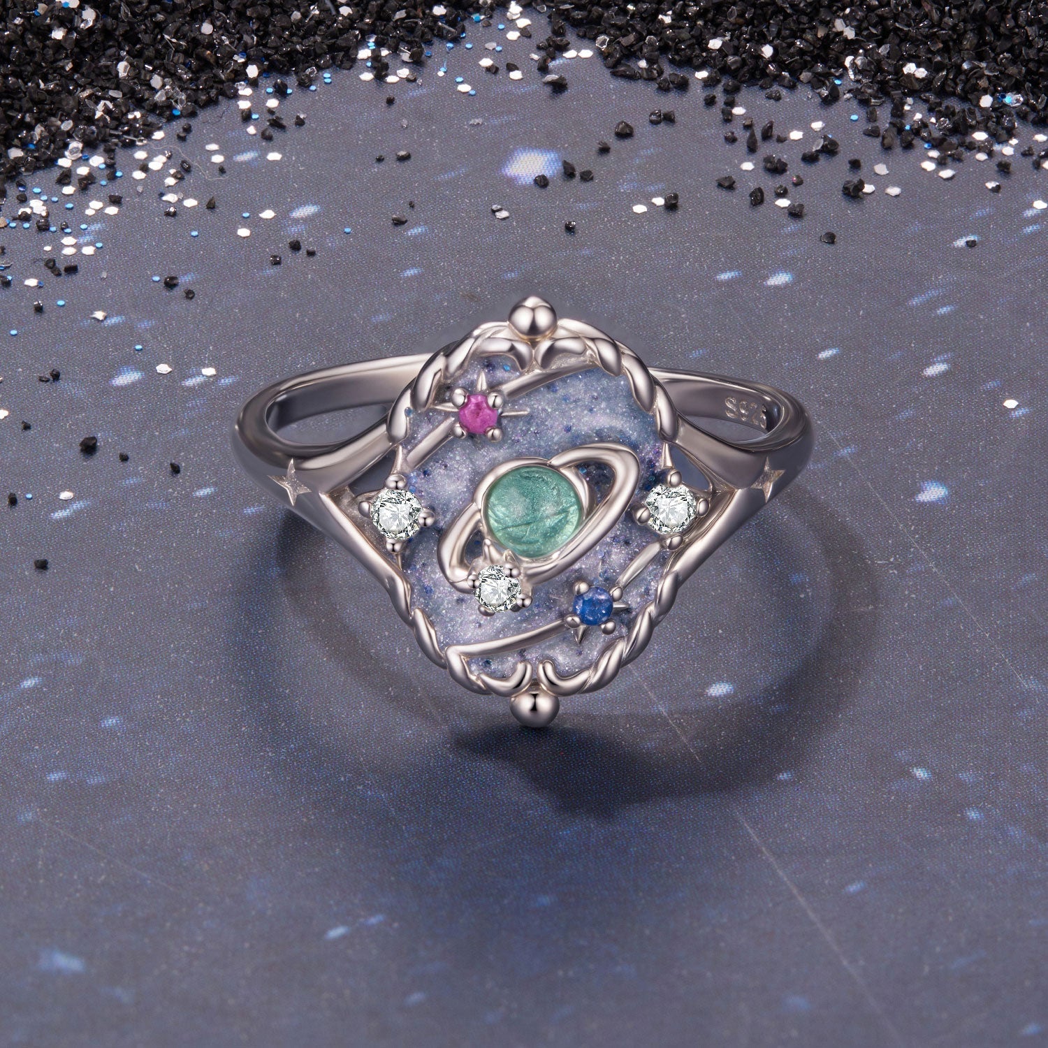 925 Sterling Silver Pendant 1.5*1.2 cm with Enamel and CZ for Women DestGlow