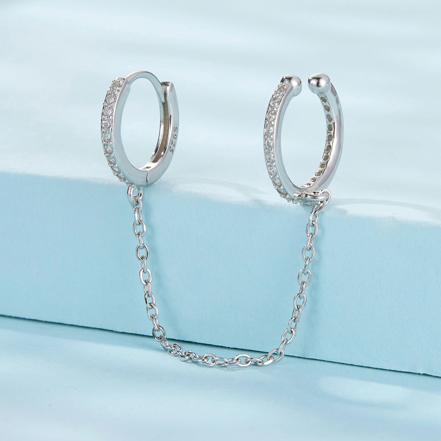 S925 Sterling Silver Earrings with Pavé Setting CZ for Women DestGlow