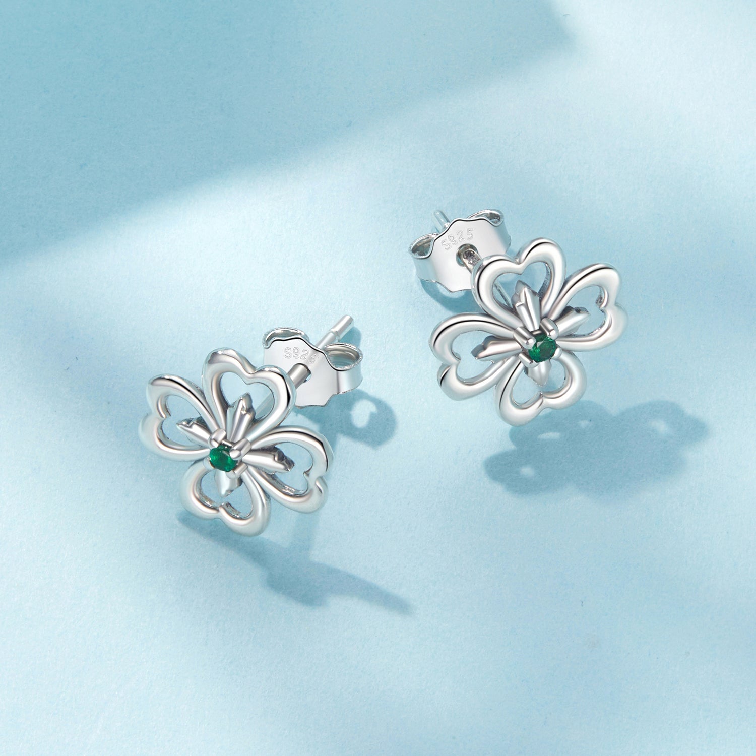 925 Sterling Silver Earrings with Pavé Setting CZ, 0.9cm, Oxidized Silver for Women DestGlow