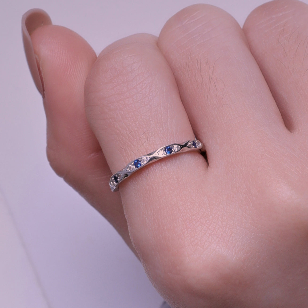 925 Sterling Silver Pavé Setting CZ Ring Size 6.0 for Women DestGlow