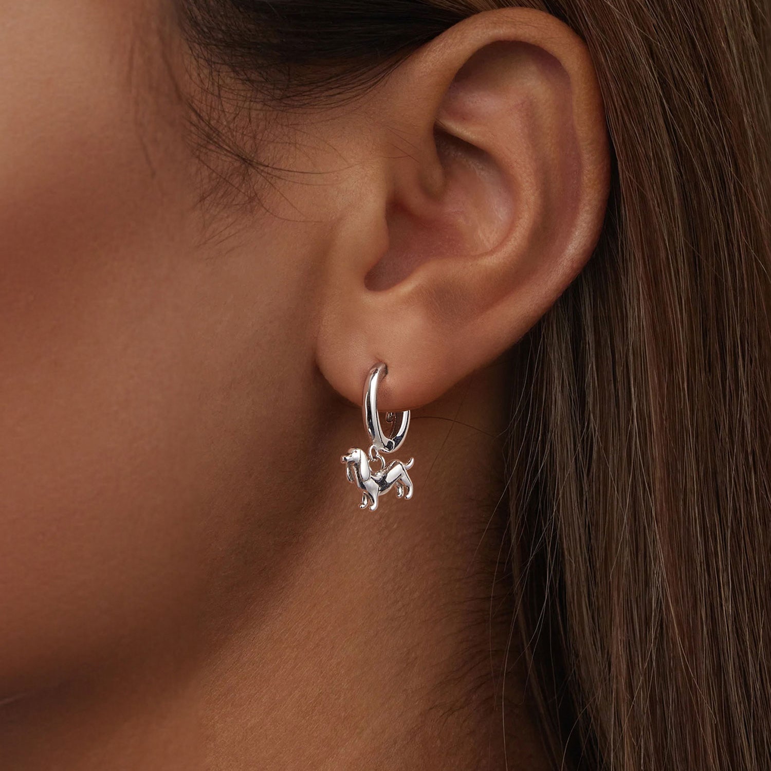 925 Sterling Silver & Plated White Gold Earrings for Women DestGlow
