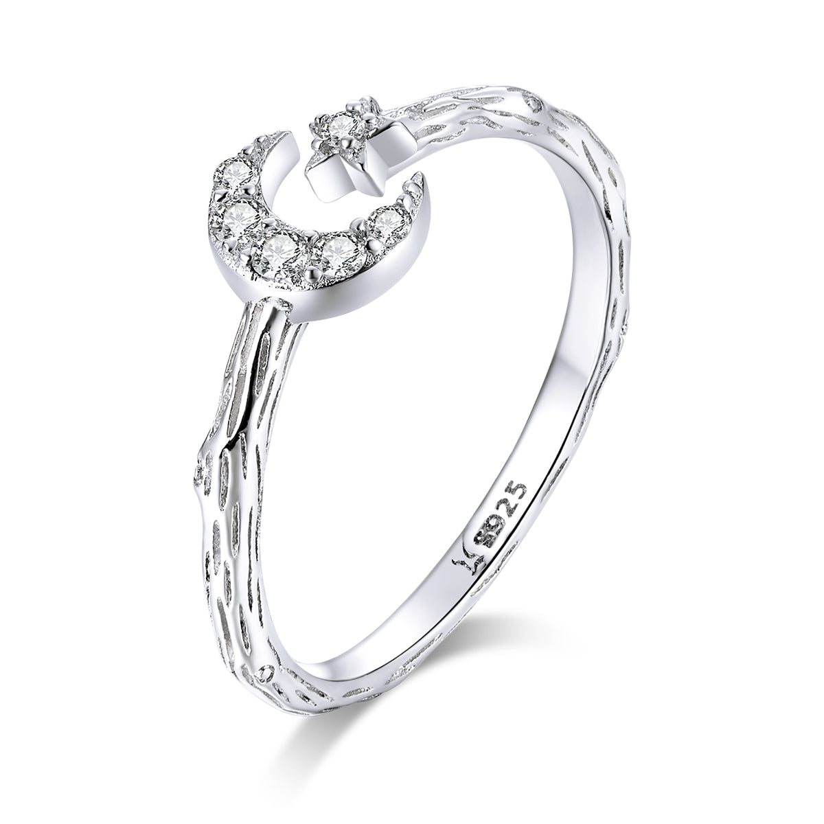 925 Sterling Silver Custom Ring with Pavé Setting CZ by Bids.com