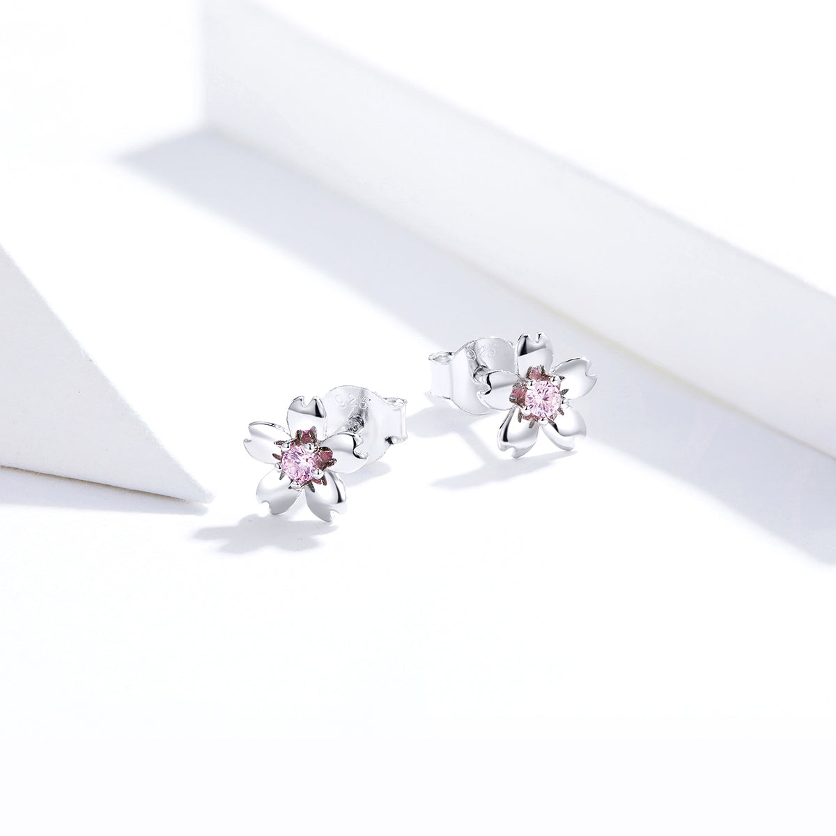 925 Sterling Silver Earrings with CZ in Pavé Setting DestGlow
