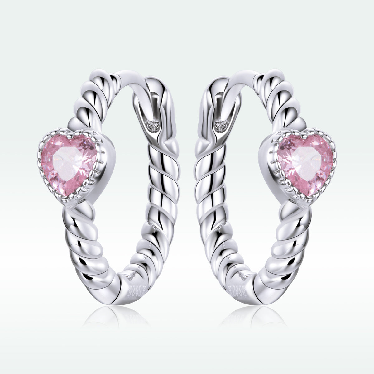 925 Sterling Silver CZ Earrings with Pavé Setting 1.3cm for Women DestGlow