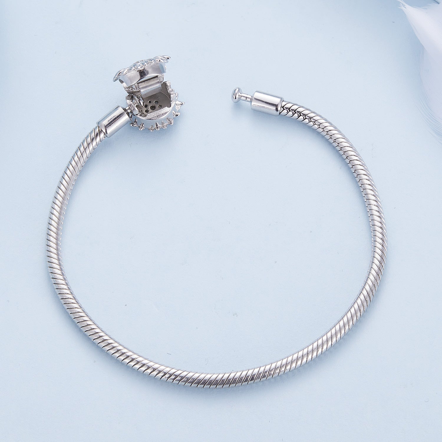 925 Sterling Silver Pavé Setting CZ Bracelet for Women - 17.0 Size, 170mm Length, 3mm Chain Thickness DestGlow