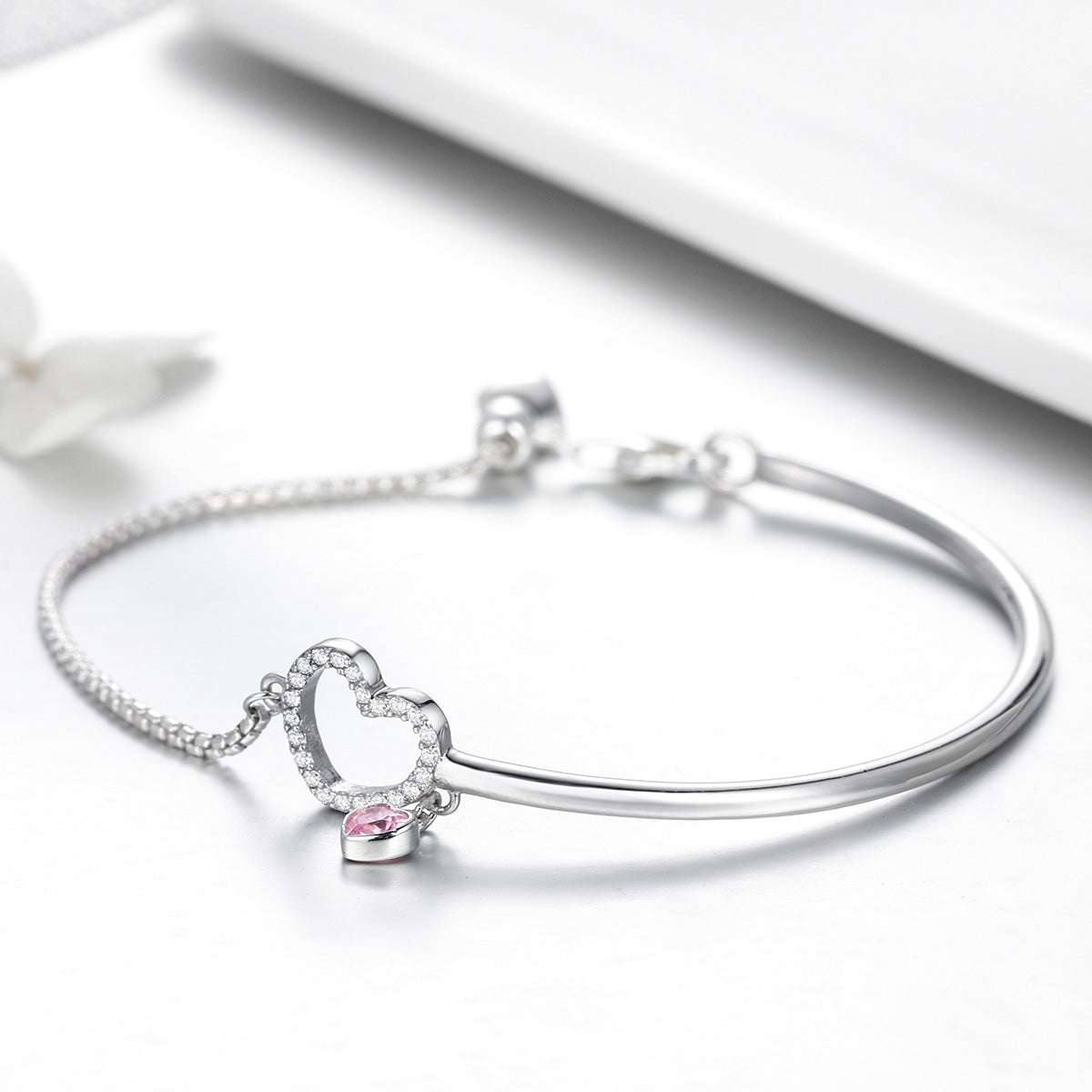925 Sterling Silver Bracelet 19cm for Women DestGlow
