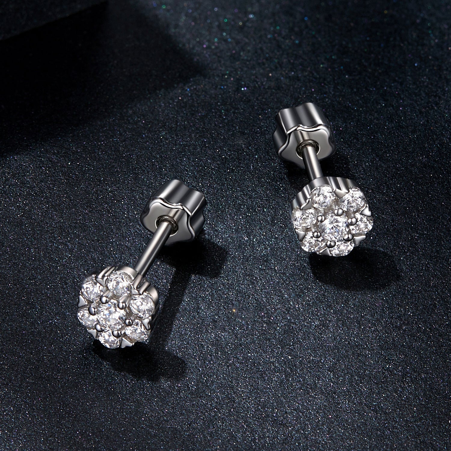 925 Sterling Silver Moissanite 0.15ct/0.027ct Earrings for Women DestGlow