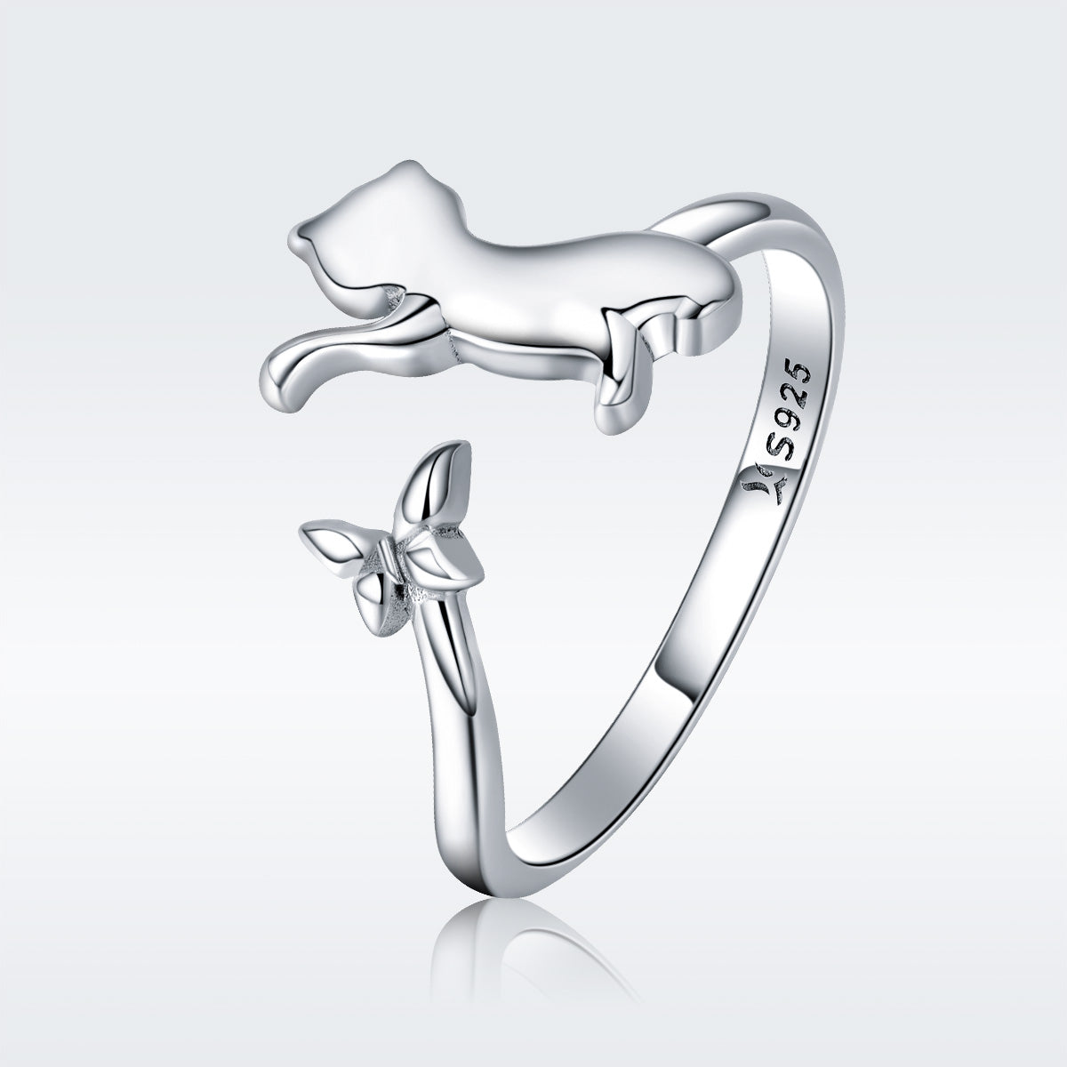 925 Sterling Silver Ring with 0.2cm Width and 1.2cm Claw Height DestGlow