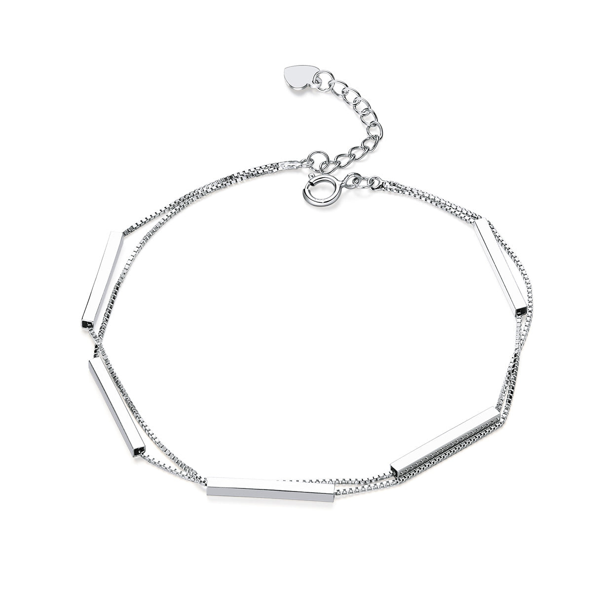 925 Sterling Silver Bracelet 20cm for Women DestGlow