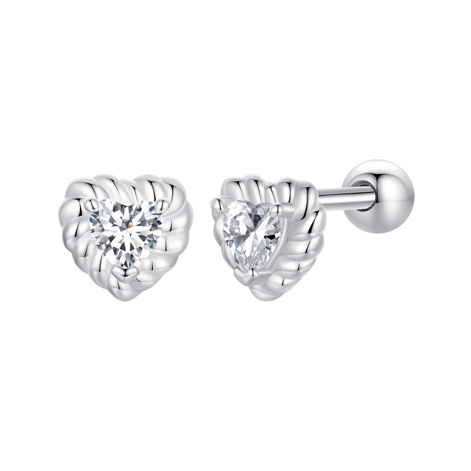 925 Sterling Silver Moissanite 0.15ct Earrings for Women DestGlow