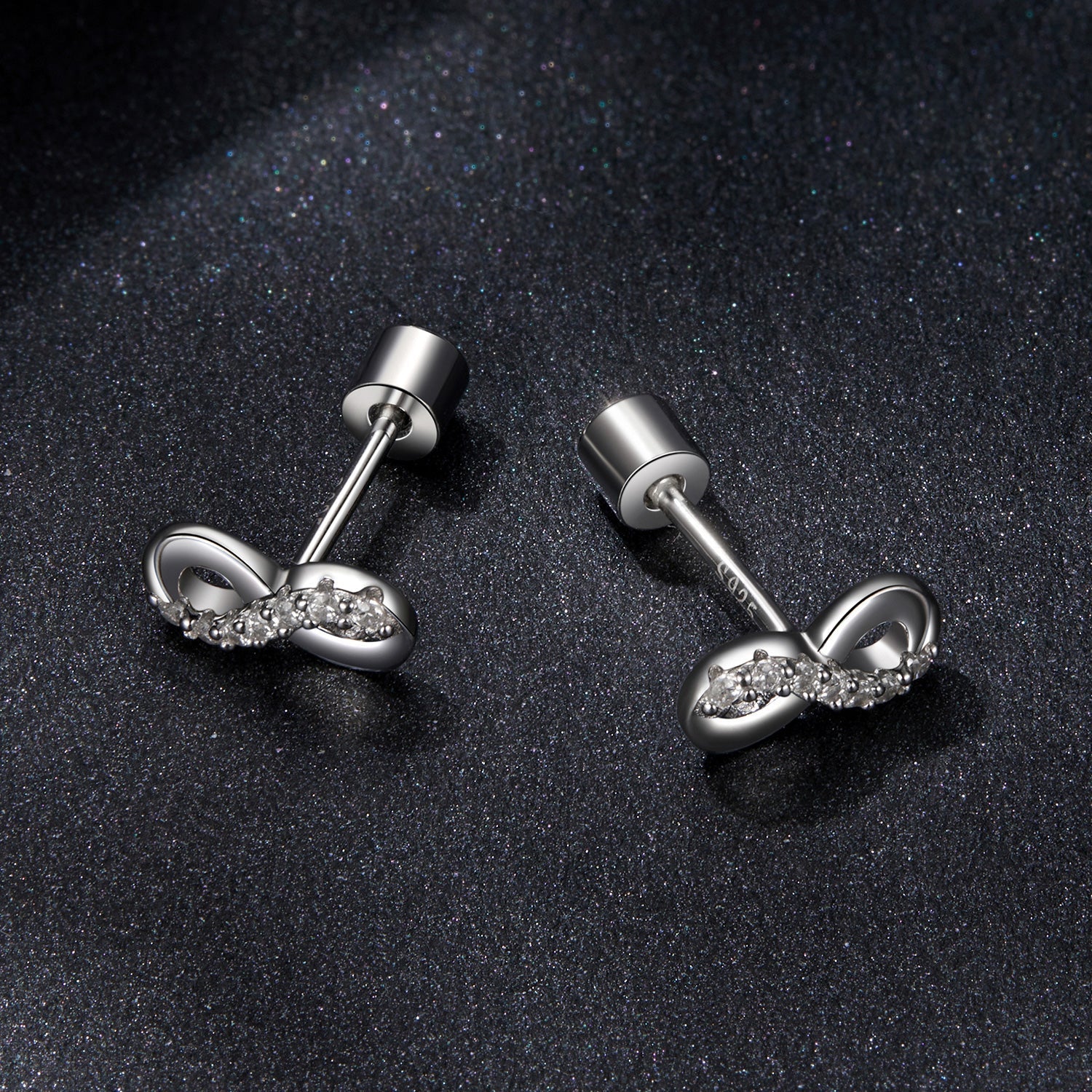 925 Sterling Silver & Moissanite Earrings 0.005ct for Women DestGlow