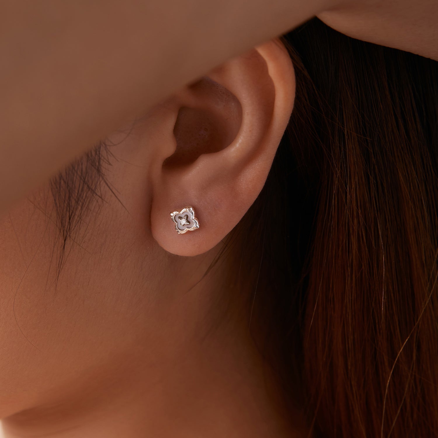 925 Sterling Silver Moissanite 0.8cm Earrings for Women DestGlow