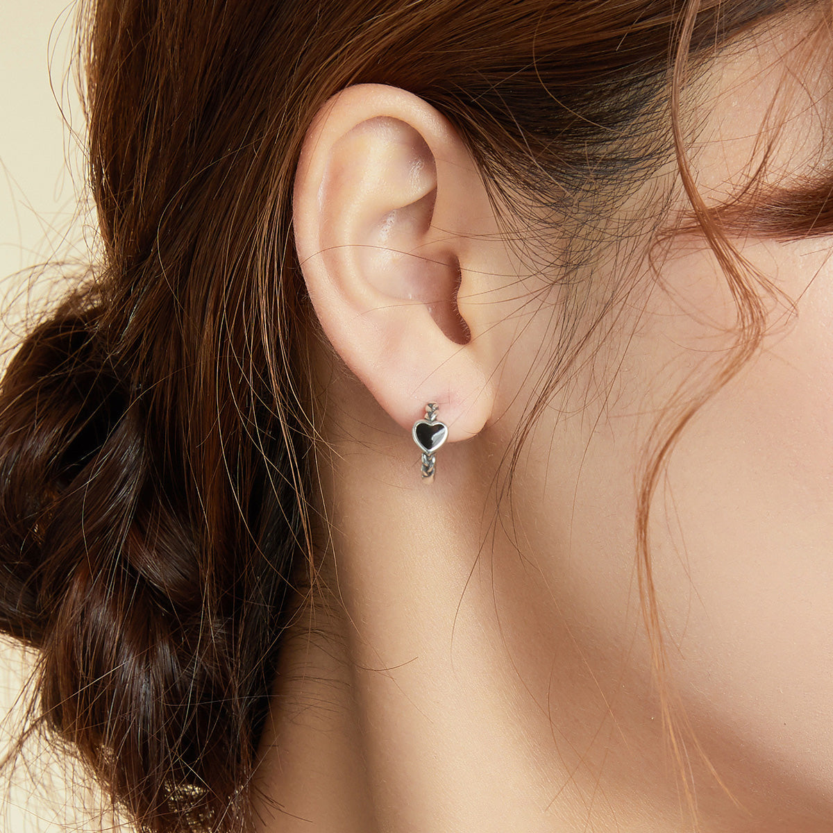 925 Sterling Silver Oxidized Enamel Earrings for Women - 1.2*0.5 cm DestGlow
