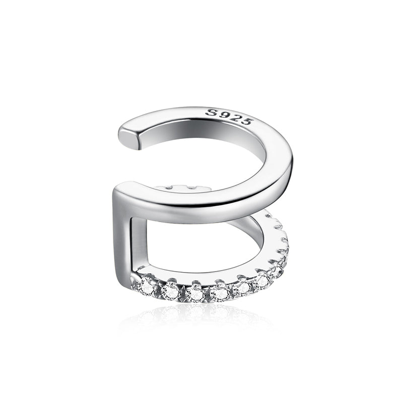925 Sterling Silver Plated Platinum CZ Earrings for Women DestGlow