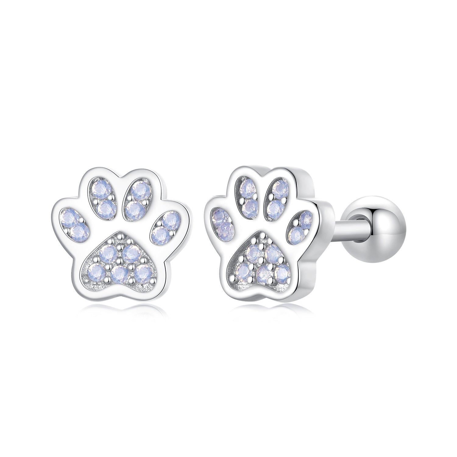 925 Sterling Silver Nano Opal Stone Earrings 6mm DestGlow