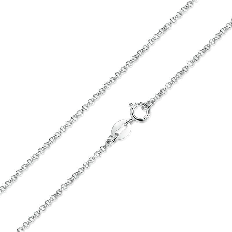 925 Sterling Silver S925+Plated Platinum Necklace 45cm for Women DestGlow