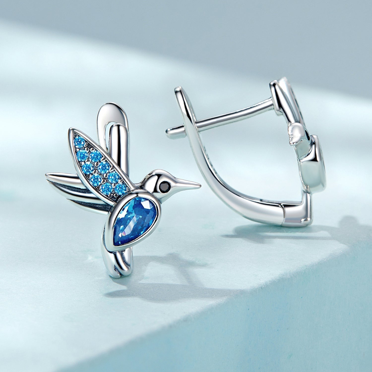 925 Sterling Silver Earrings with Pavé Setting and Oxidized Finish for Women DestGlow