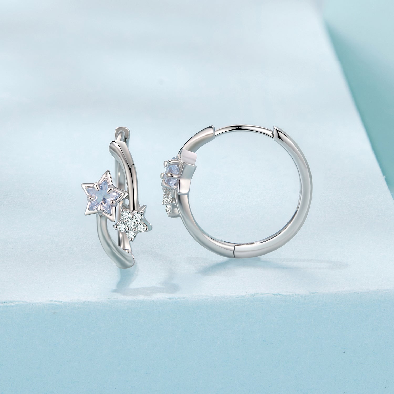 925 Sterling Silver Wedding Earrings with White Gold Plating and CZ Stones for Women DestGlow