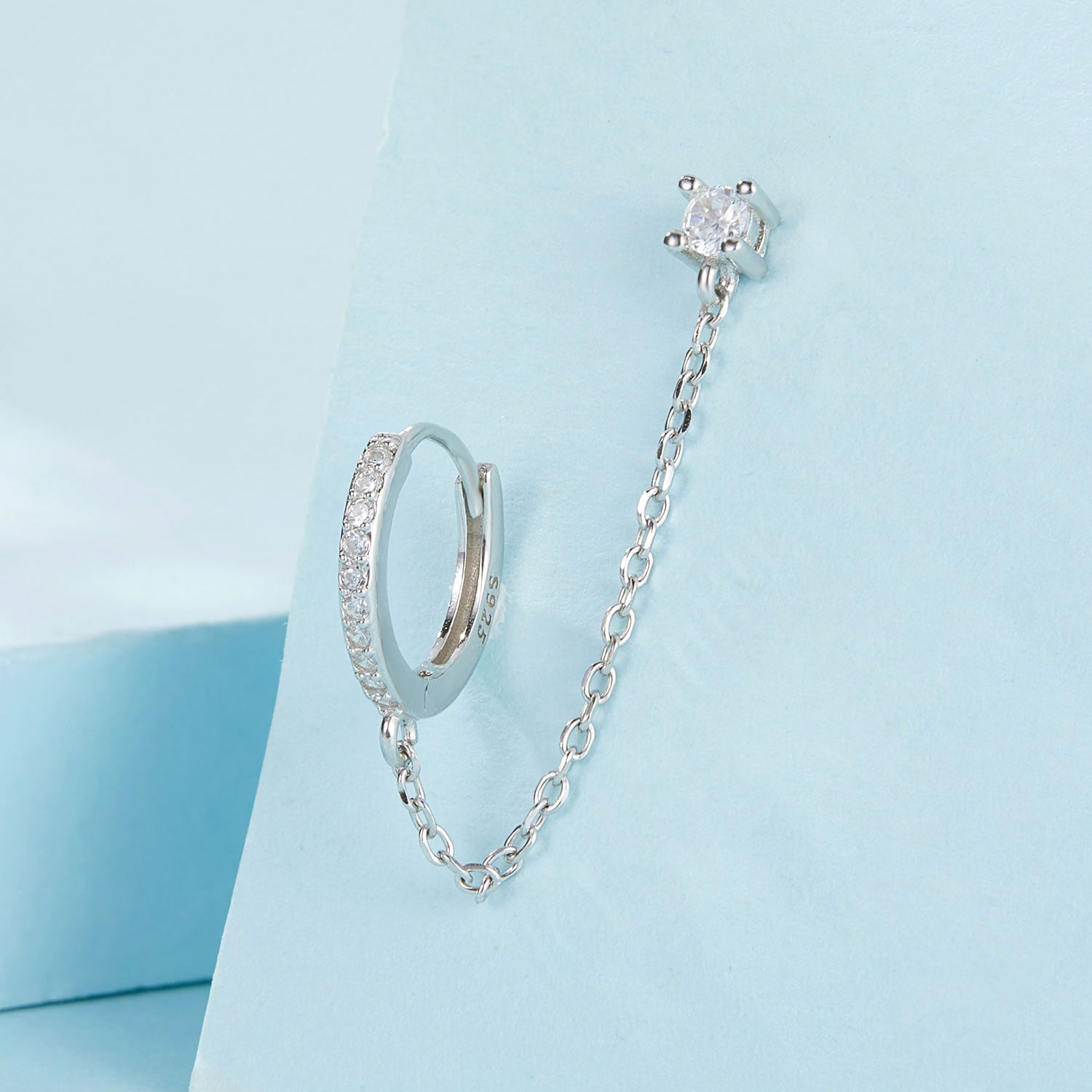 S925 Sterling Silver 3mm Pavé Setting CZ Earrings for Women DestGlow