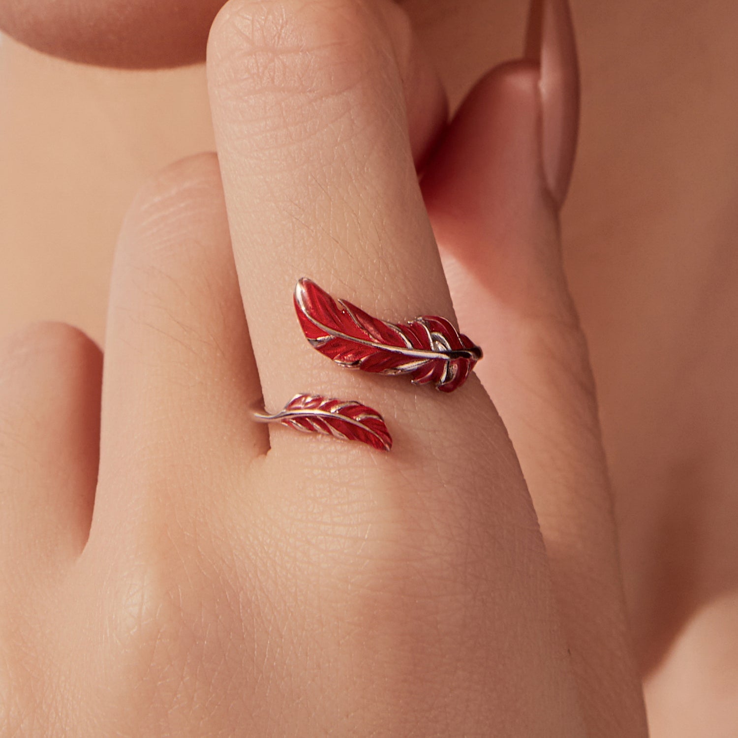 925 Sterling Silver Ring with White Gold Plating for Women - Style E DestGlow
