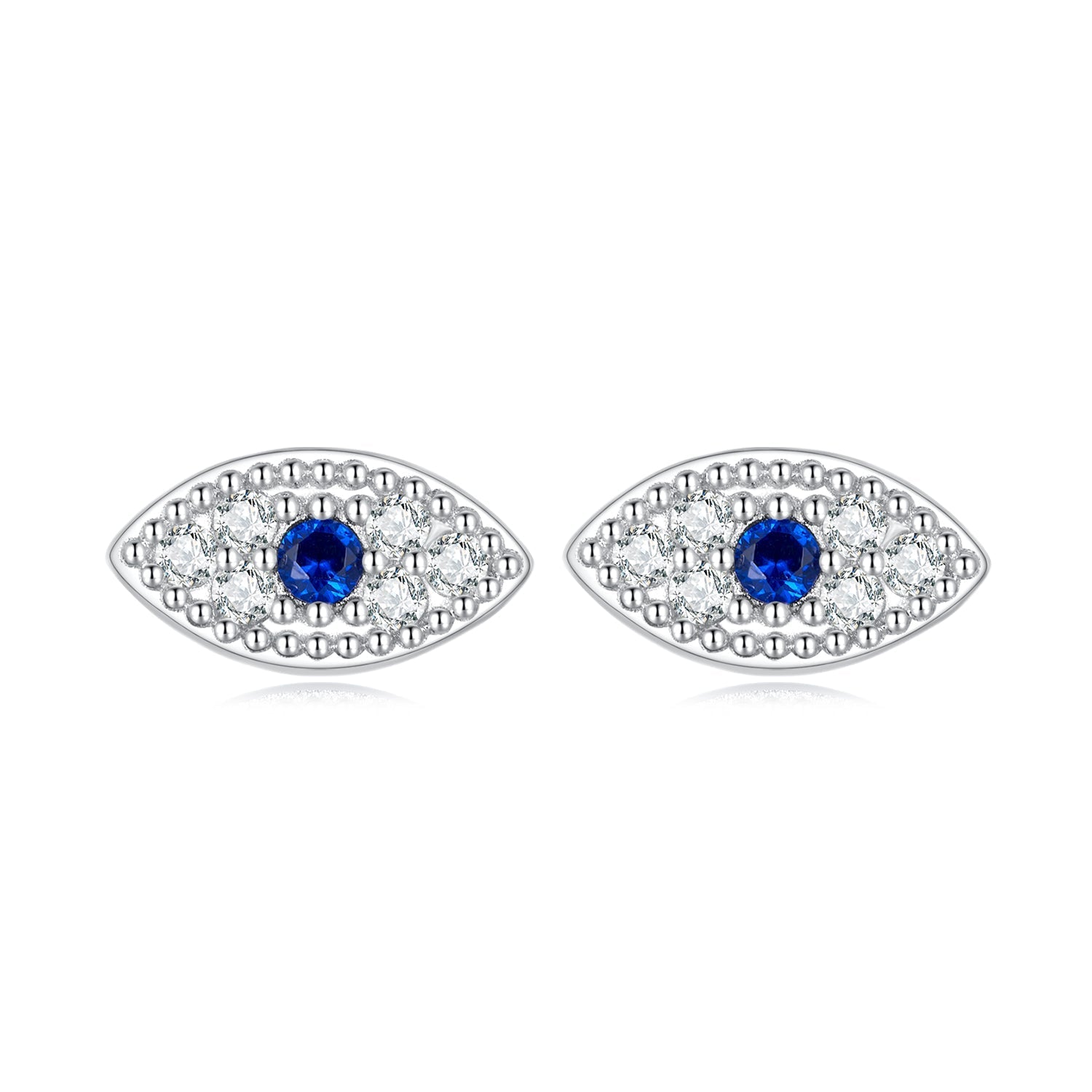 925 Sterling Silver & Pavé Setting CZ Earrings