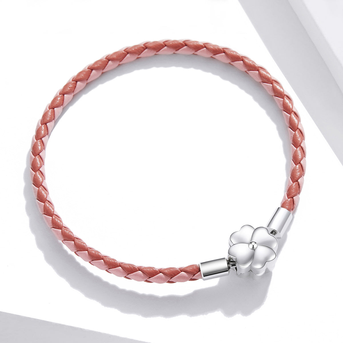 925 Sterling Silver Oxidized Leather Bracelet 17cm for Men DestGlow