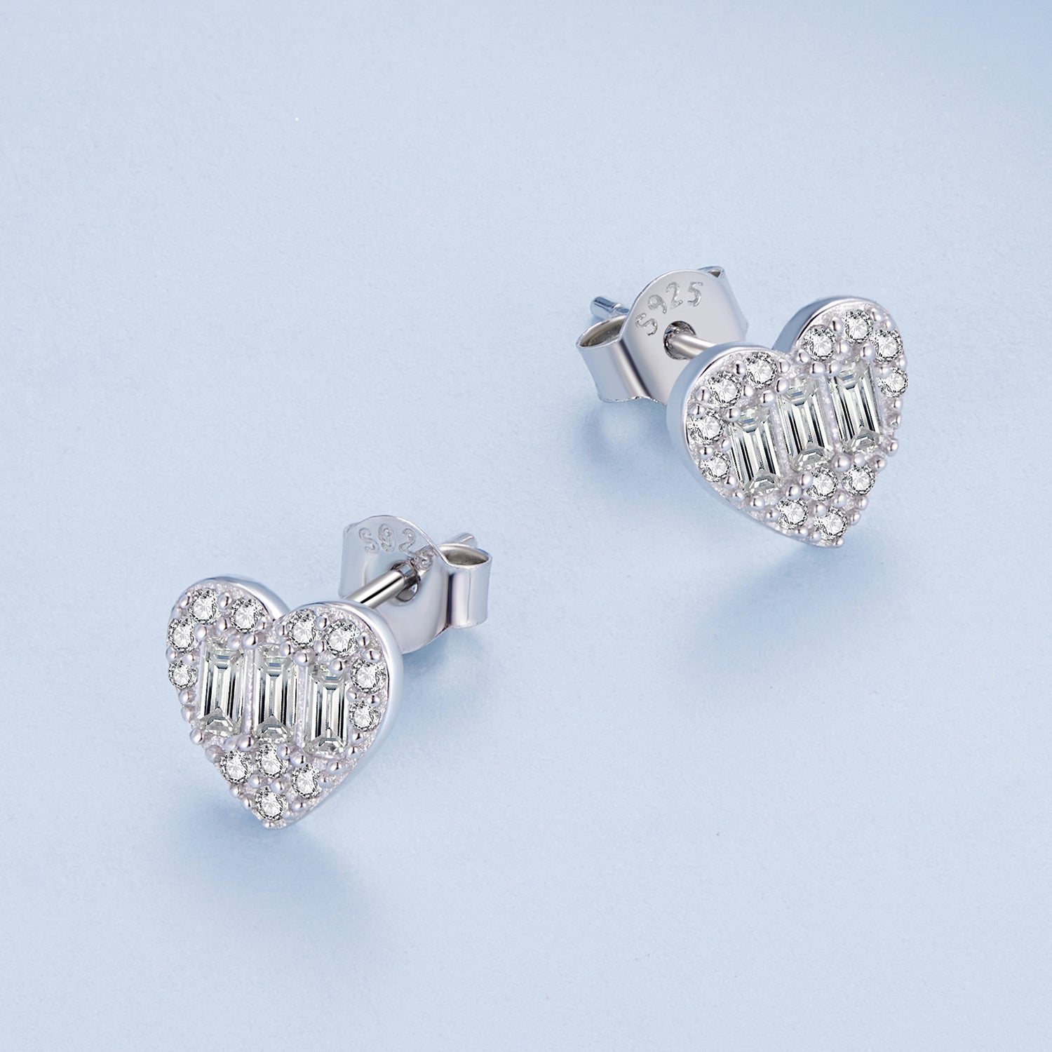925 Sterling Silver Earrings with Pavé Set CZ DestGlow