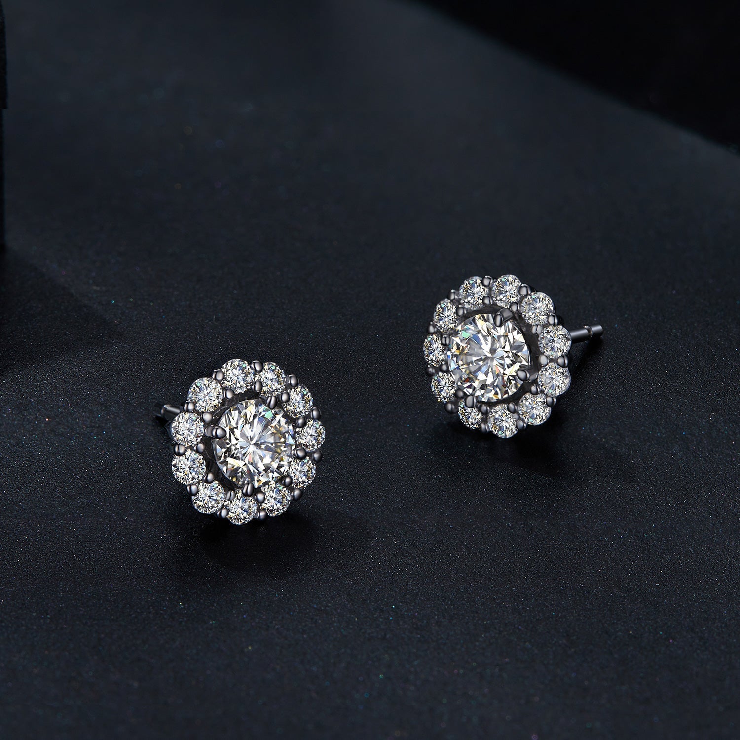 925 Sterling Silver 0.5 Carat Moissanite Earrings for Women DestGlow