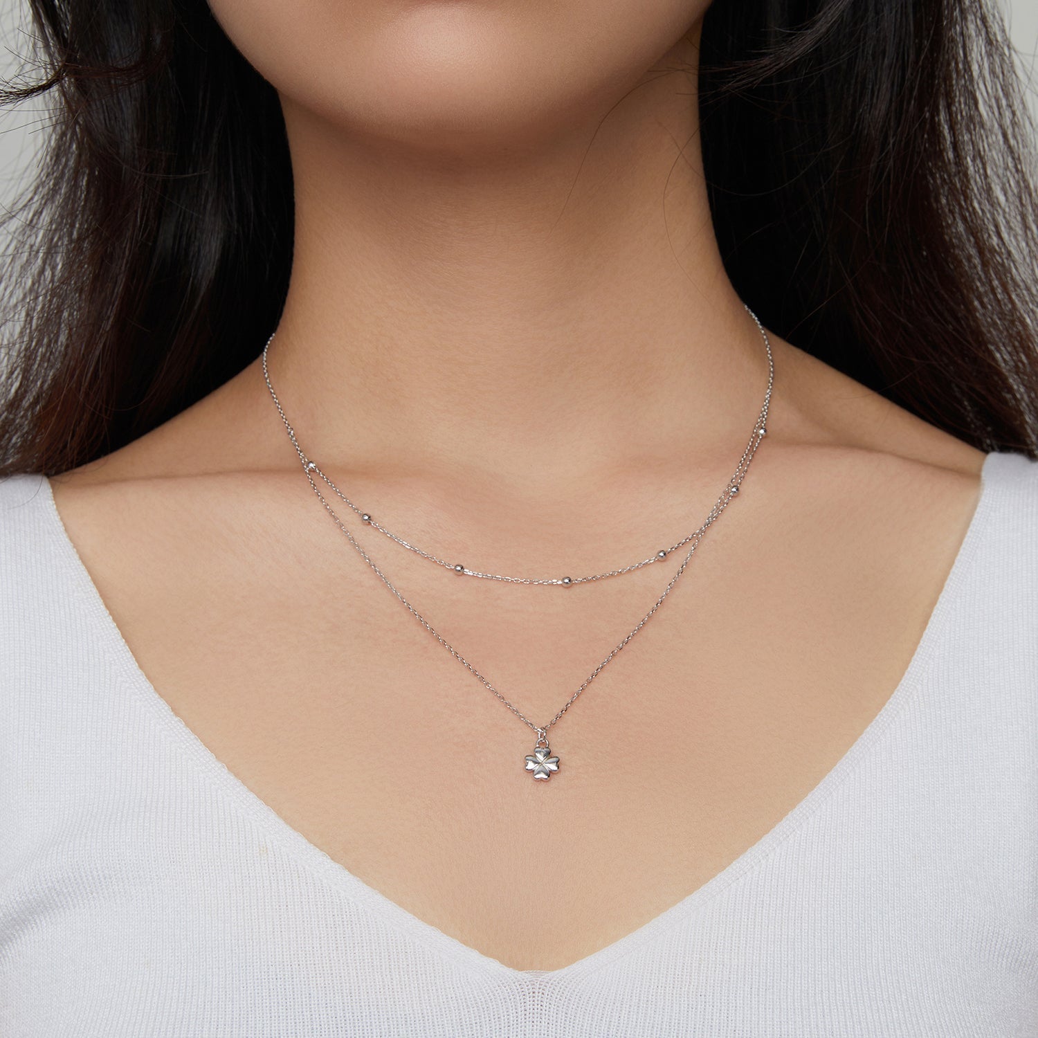 925 Sterling Silver Adjustable Necklace with Pendant for Women DestGlow