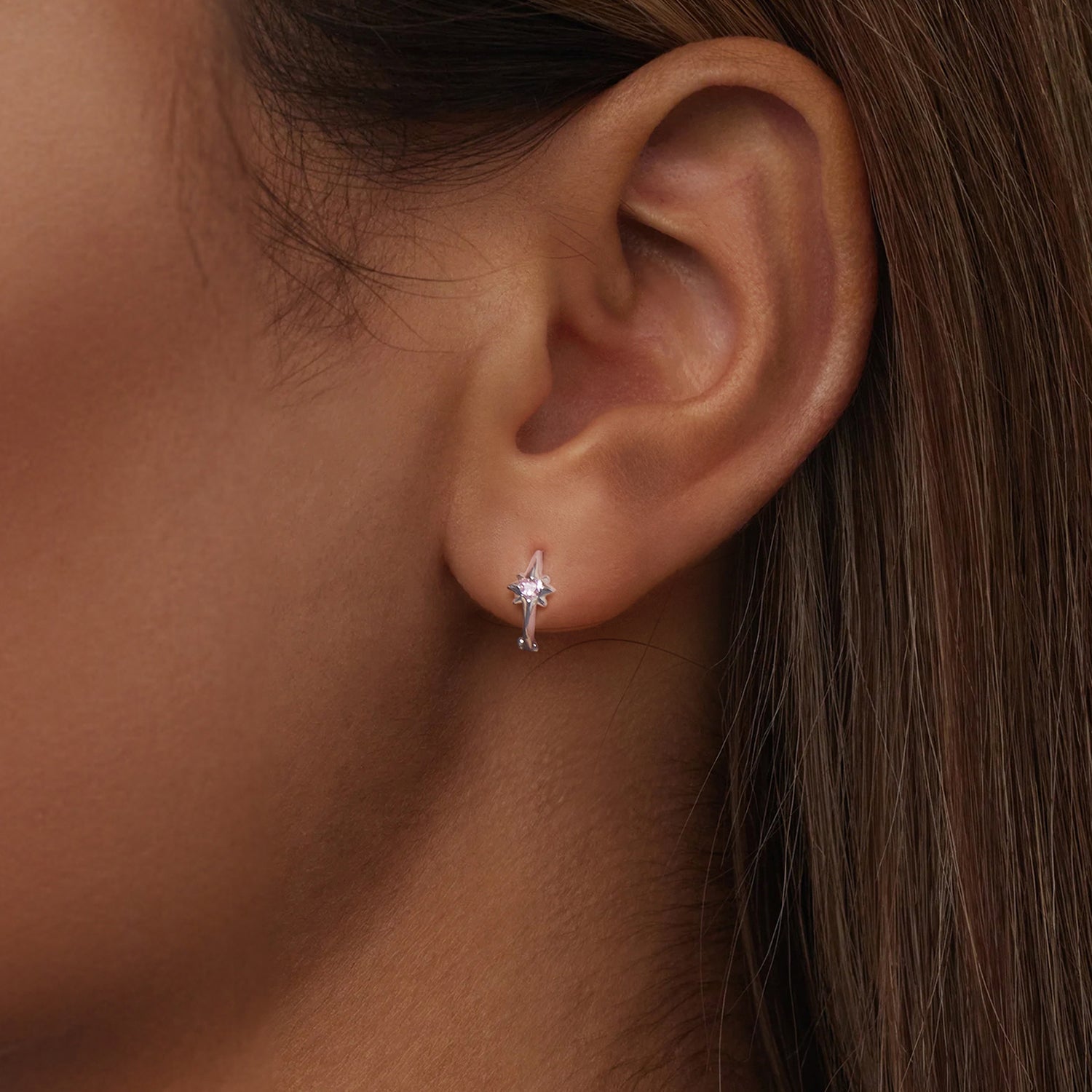 925 Sterling Silver White Gold Plated Earrings with CZ for Women DestGlow