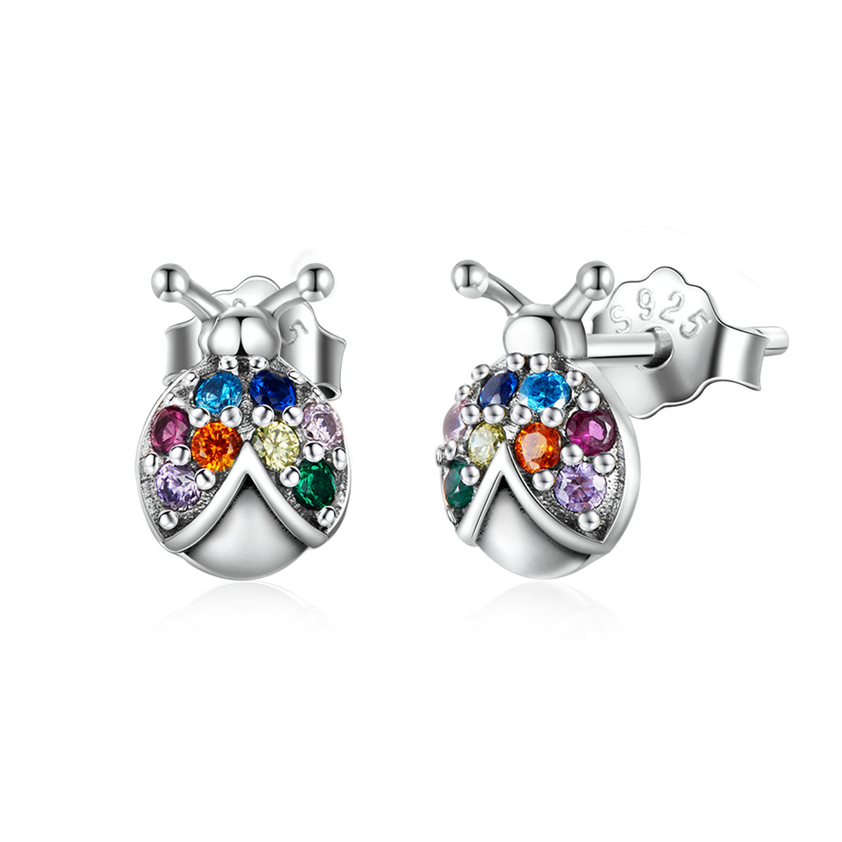 925 Sterling Silver Earrings with Oxidized Finish and Pavé Setting CZ DestGlow