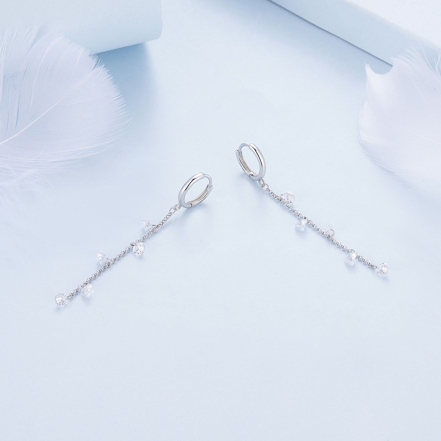 S925 Sterling Silver Pavé Setting CZ Earrings for Women DestGlow