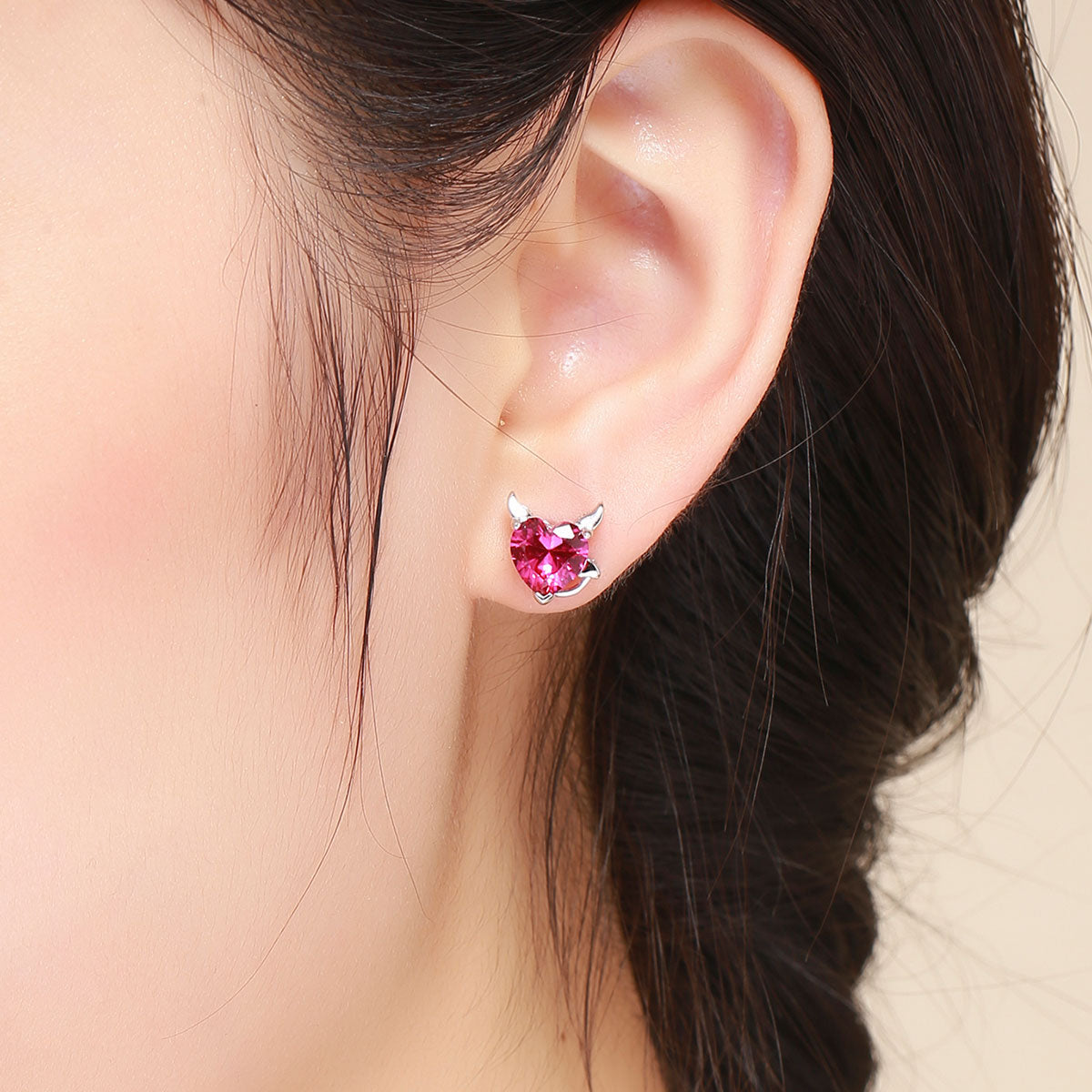 925 Sterling Silver Earrings with Pavé Setting CZ, 1*0.9cm for Women DestGlow