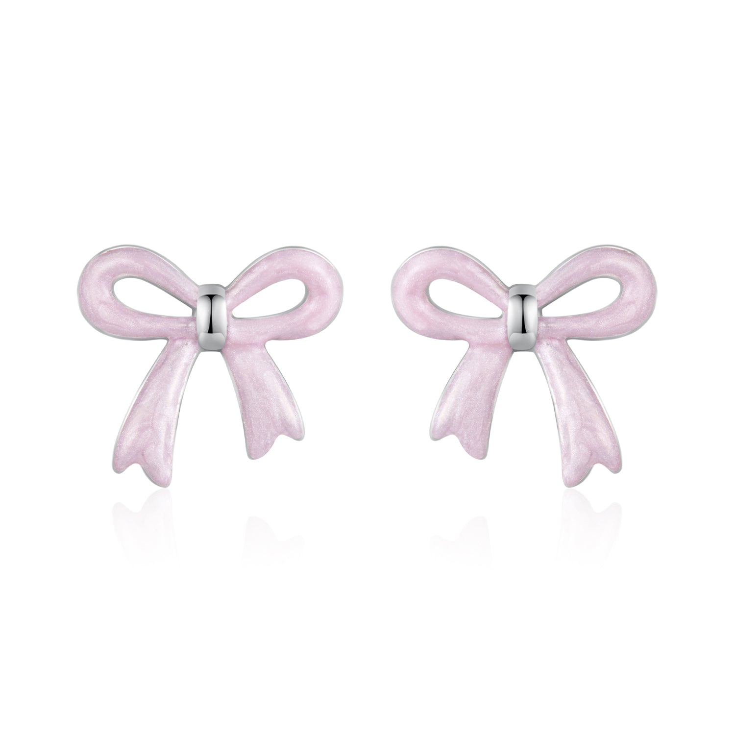 925 Sterling Silver Earrings with Enamel Process and White Gold Plating DestGlow