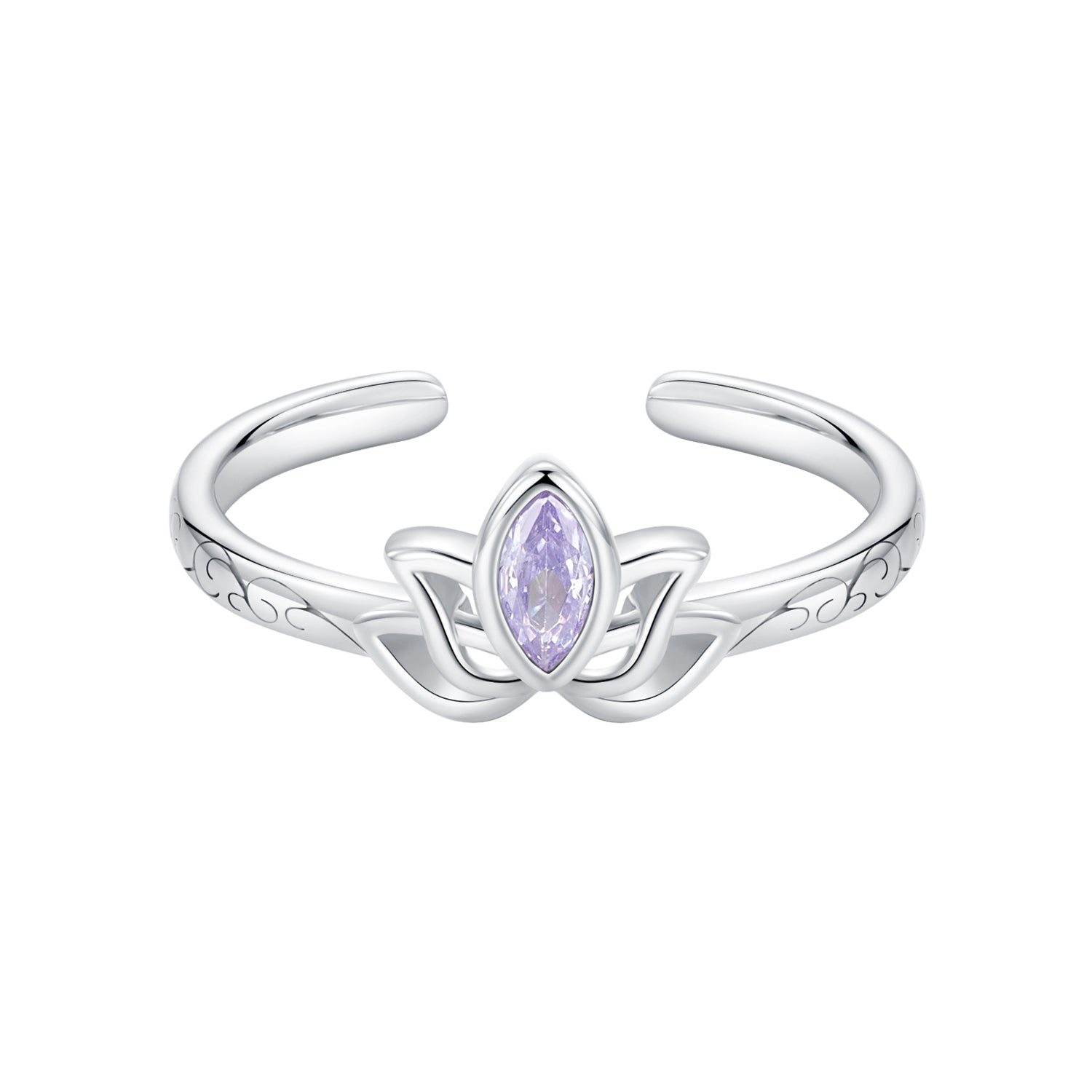 925 Sterling Silver 1.9mm Pavé Setting White Gold Plated Ring DestGlow