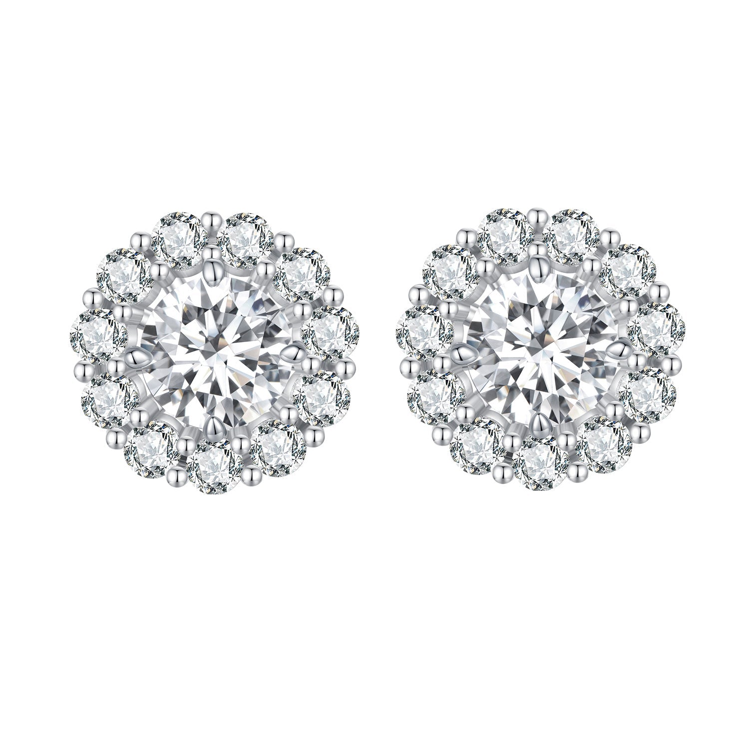 925 Sterling Silver 0.5 Carat Moissanite Earrings for Women DestGlow