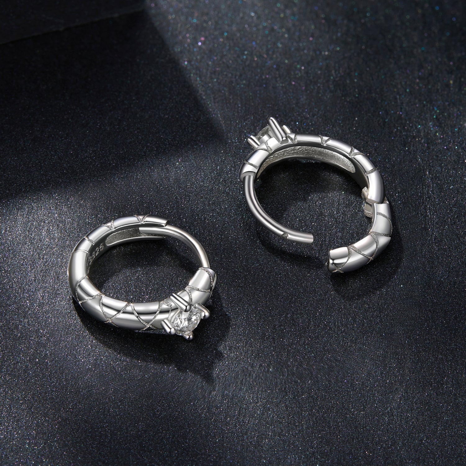 925 Sterling Silver Moissanite Earrings 1.3cm for Women DestGlow