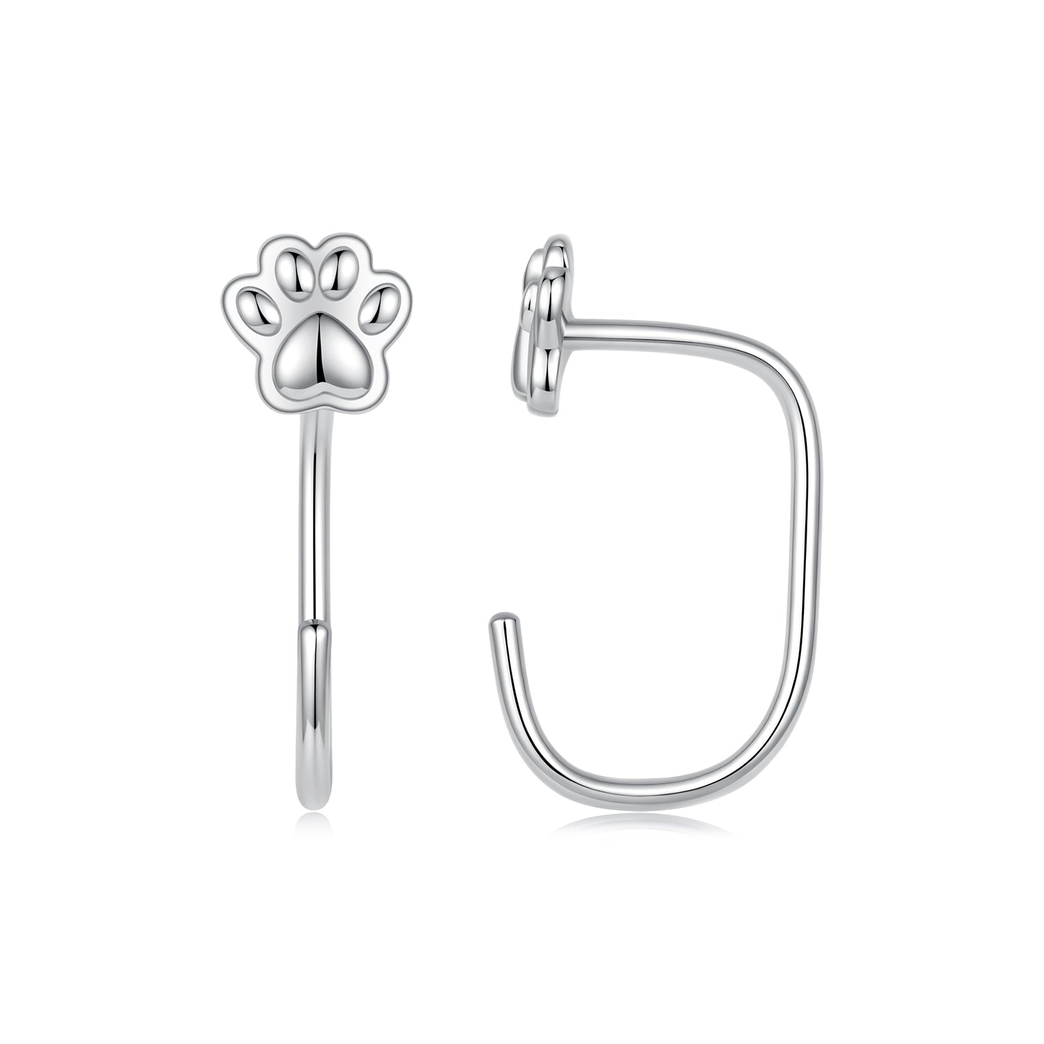 925 Sterling Silver Plated White Gold Earrings for Women DestGlow