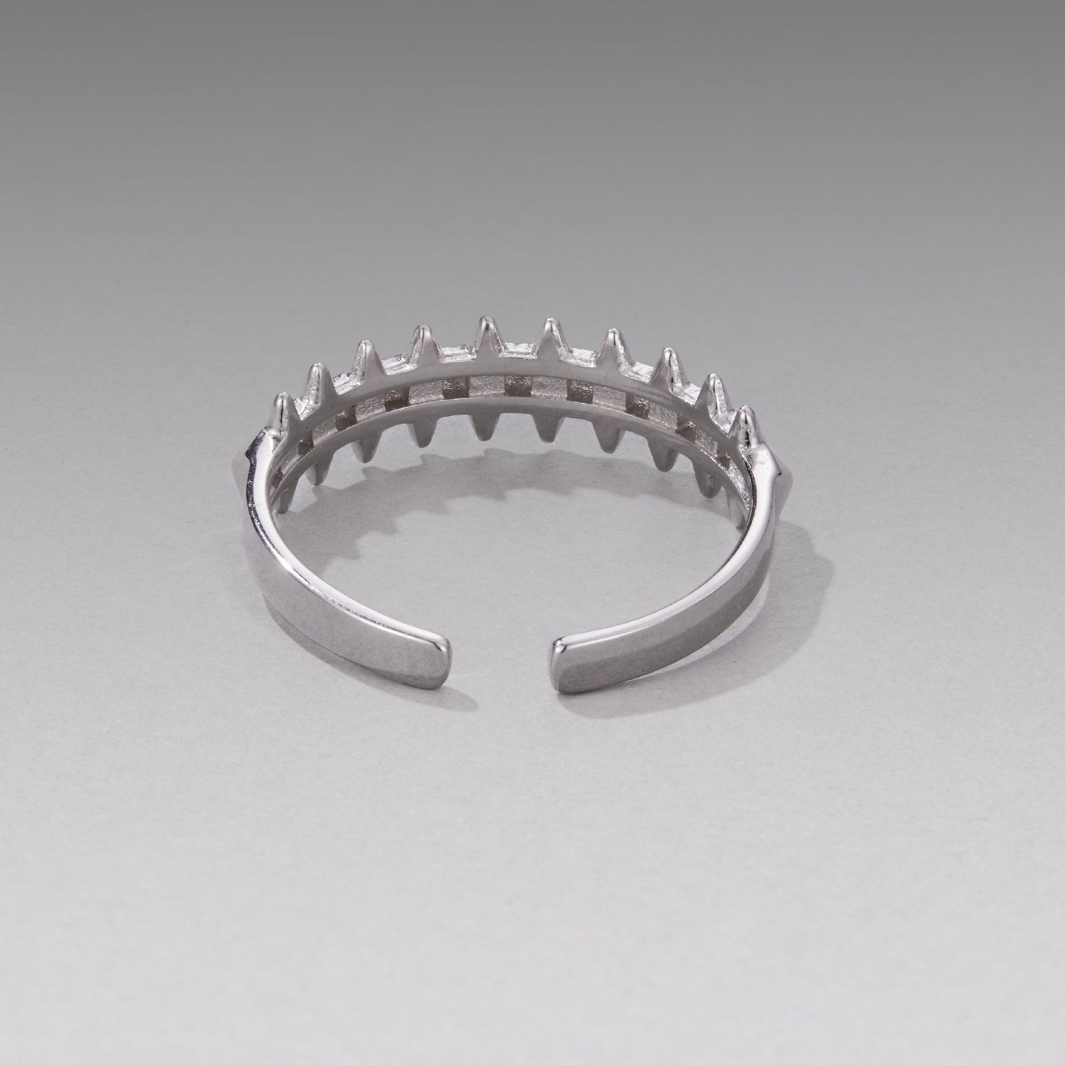 925 Sterling Silver + Plated White Gold 0.24cm Ring for Women DestGlow