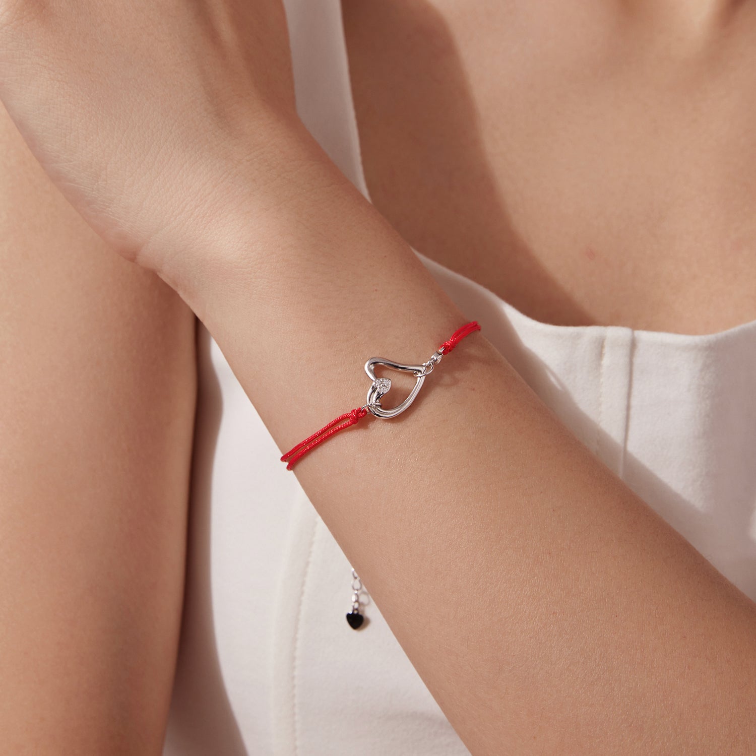 925 Sterling Silver White Gold Plated Bracelet with CZ Pavé Setting, 15+6cm Length for Women DestGlow