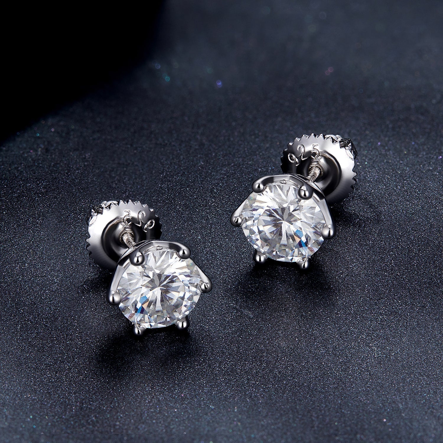 925 Sterling Silver Moissanite Earrings for Women DestGlow