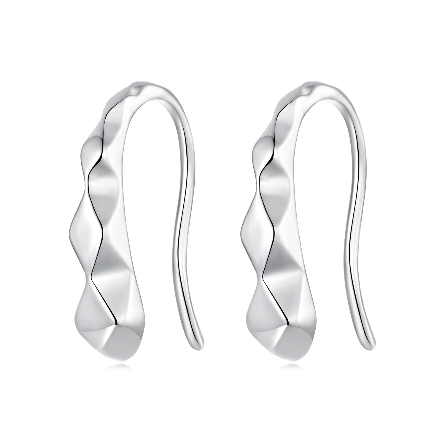 925 Sterling Silver White Gold Plated Earrings DestGlow