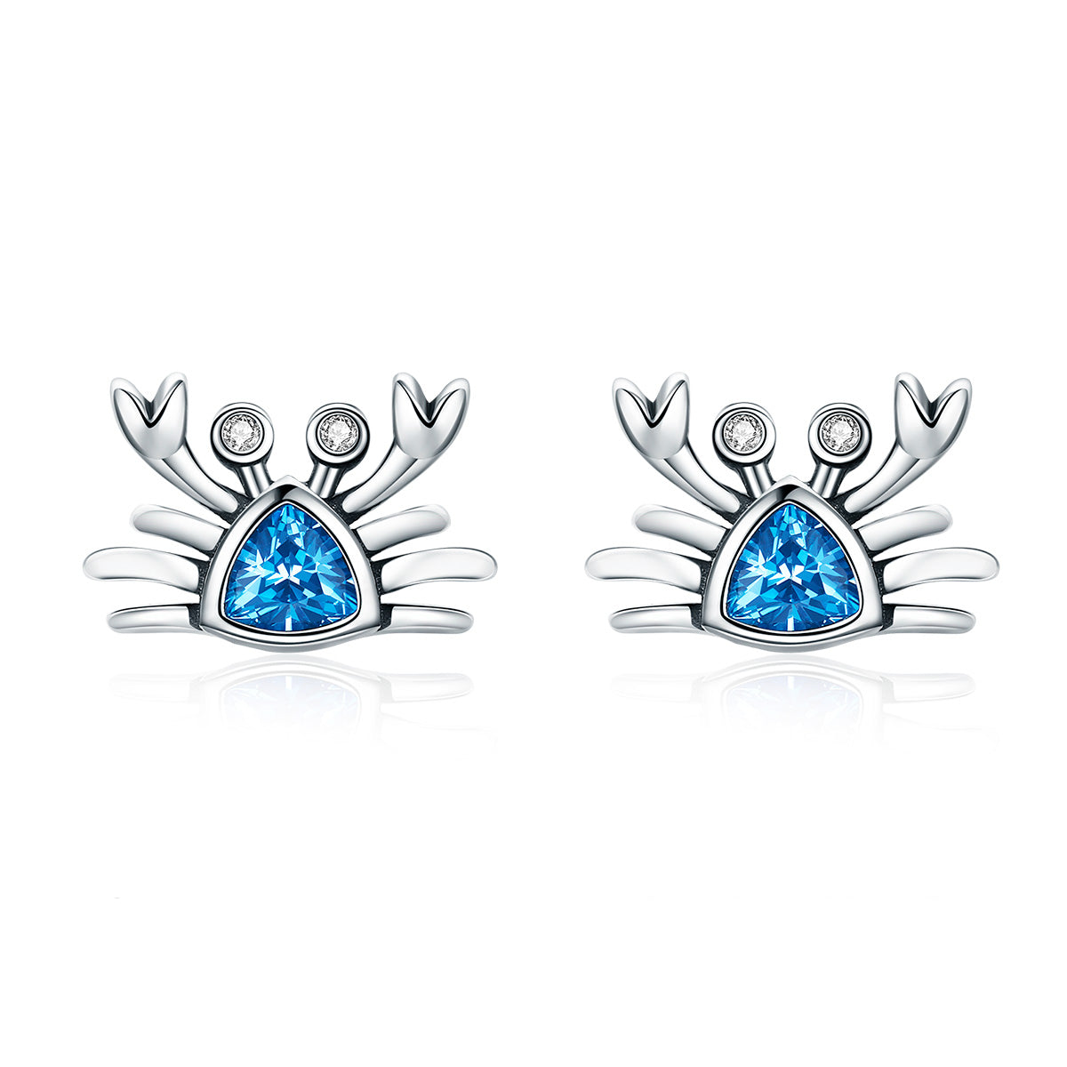 925 Sterling Silver Oxidized CZ Earrings 0.7cm x 1cm for Women DestGlow