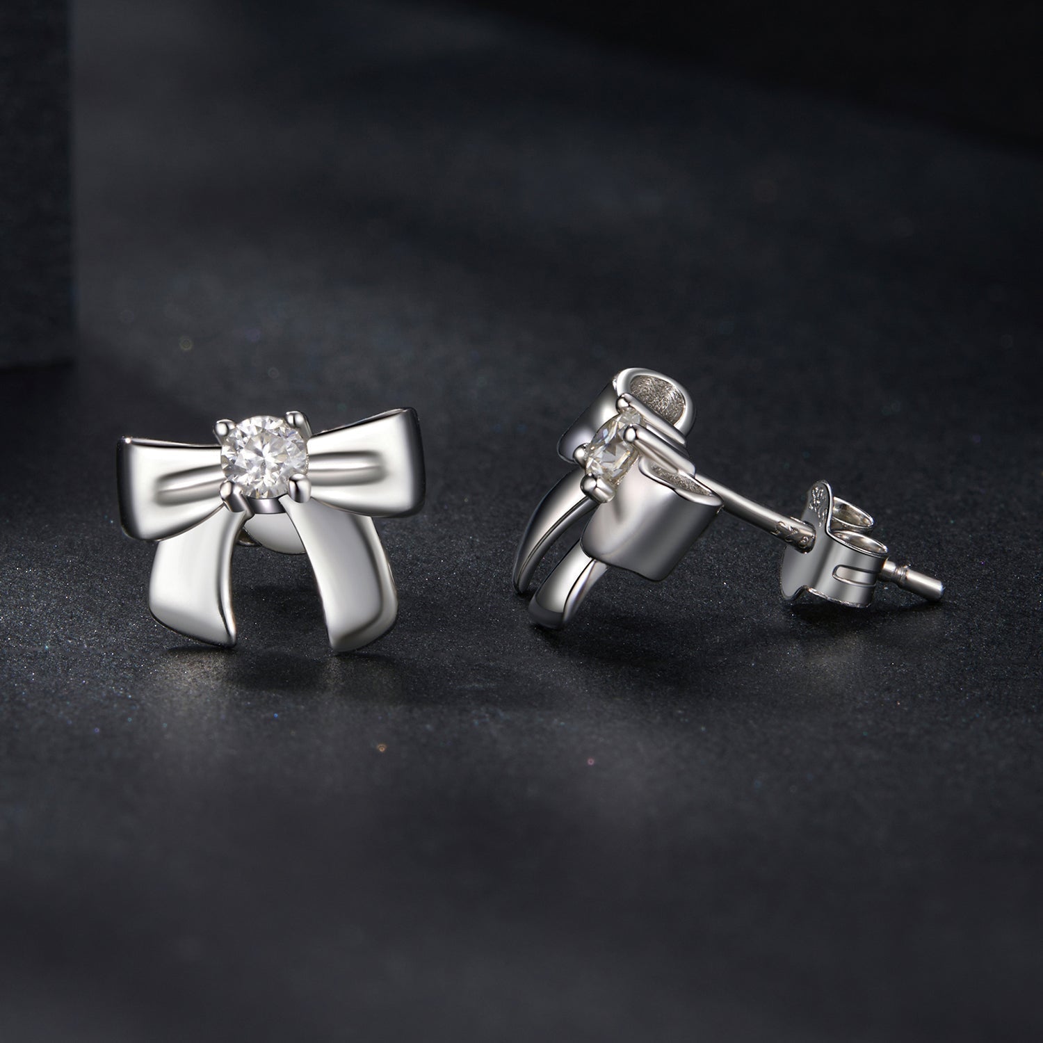 925 Sterling Silver Moissanite Earrings 0.3 cm for Women DestGlow