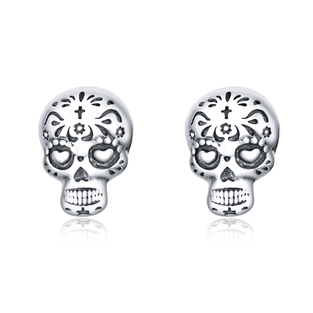 S925 Oxidized Silver Earrings Size 1*0.7cm for Women DestGlow