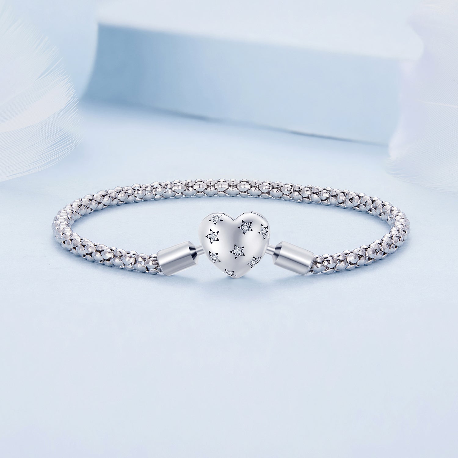 925 Sterling Silver Oxidized Silver Bracelets 17.0 Size with CZ for Women DestGlow