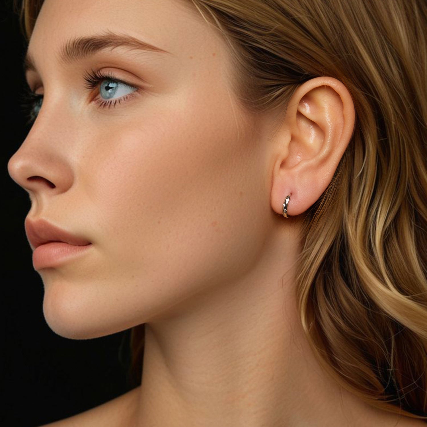 925 Sterling Silver Moissanite Earrings for Women - White Gold Plated DestGlow