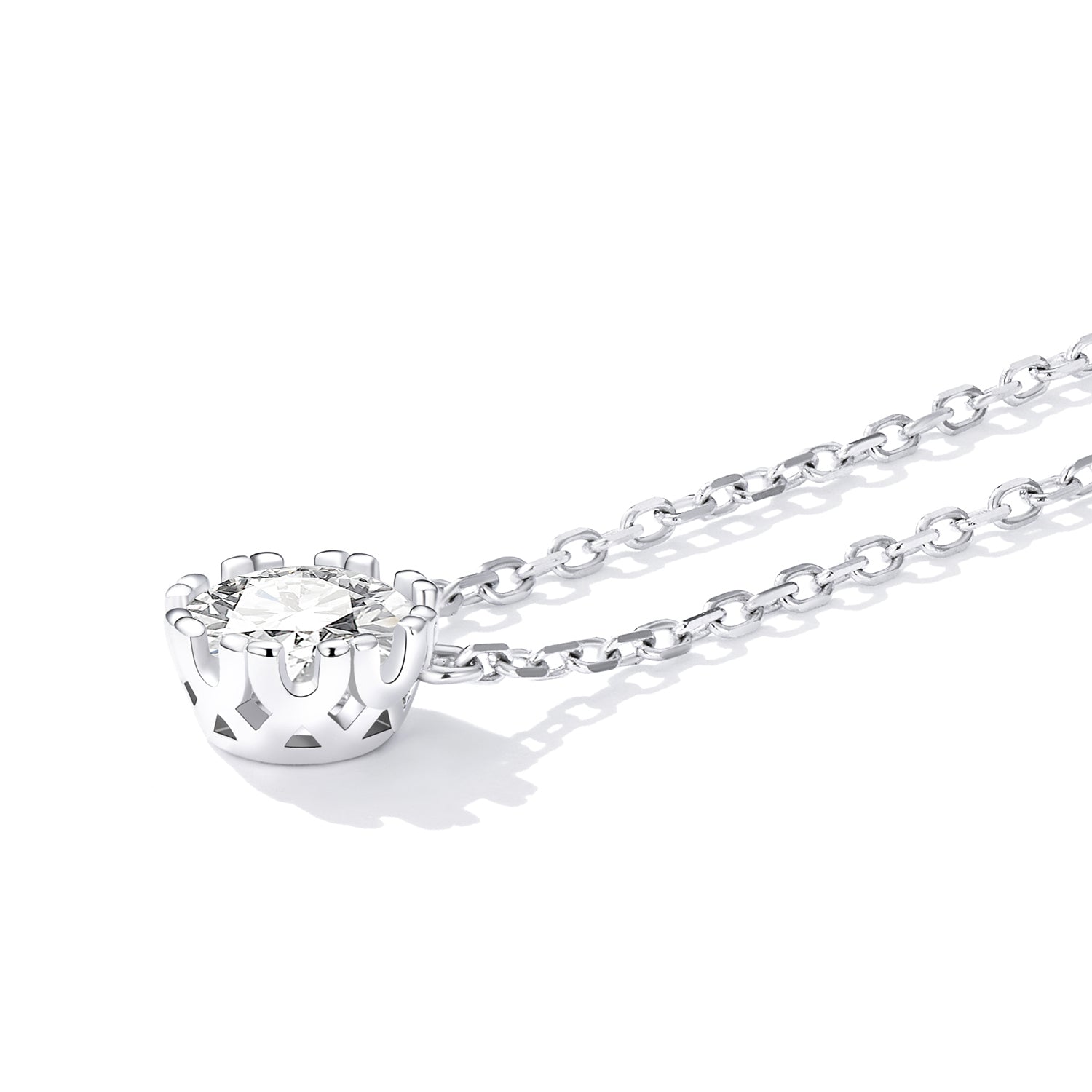 925 Sterling Silver Adjustable Necklace with CZ Pendants for Women DestGlow