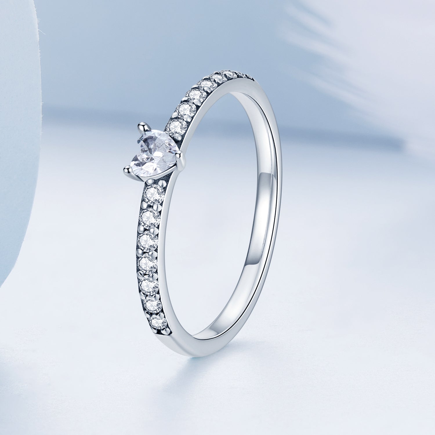925 Sterling Silver Oxidized Ring with Pavé Setting CZ, Size 6 for Women by Bids.com